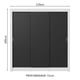thumbnail image 3 of Ropero Closet Madesa 3 Puertas Blanco/Negro, 3 of 10