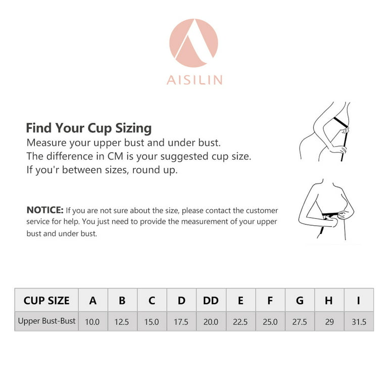 AISILIN Women's T Shirt Bra Lightly Padded Underwire Full Coverage Plus  Size Bras 