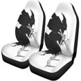 thumbnail image 2 of ZHANZZK Set of 2 Car Seat Covers Grim Reaper Attack Medieval Ghost Gothic Skull Night Demon Universal Auto Front Seats Protector Fits for Car,SUV Sedan,Truck, 2 of 5