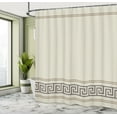 thumbnail image 5 of Ambesonne Abstract Shower Curtain, Simple Style Greek Pattern, 69"Wx70"L, Grey Umber and Taupe, 5 of 5