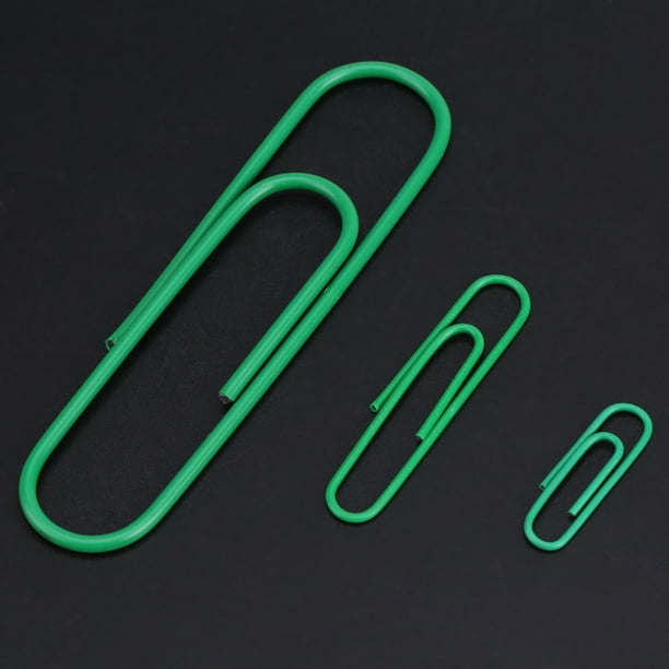 250 Clips de Papel Coloridos Mezclados Con 3 Tamamosos, Clip Grande Para Oficina, Escuela y BricolaJe, Accesorios de Papelería Ideales, 250 piezas/caja, Visualización Visual