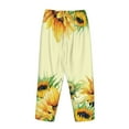thumbnail image 5 of Bingfone Pajamas For Women,Sunflowers On A Yellow Background Pajama Pants With Pockets-Small, 5 of 9