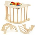 thumbnail image 1 of Gymax Arche d'Escalade pour Enfants, Table Sensorielle Montessori, Jouet d'Escalade en Bois pour Enfants, 1 of 10