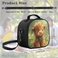 thumbnail image 5 of Jeiento Highland Cow Backpack Set for Girls Elementary School Backpack with Lunch Box Pencil Case 3Pcs Kids Bookbags for 3rd Grade Boys Watercolor Book Bag Back to School Gifts Green, 5 of 7