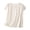 White, variant on Women's Casual Tops Blouse Round Neck Short Sleeve Reversible Pleated Loose Comfy Solid Summer Tunic Top, White M