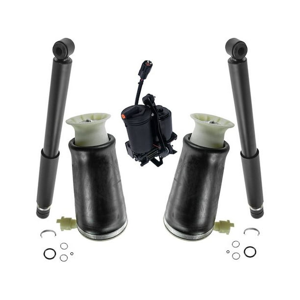 Air Suspension Compressor Shock Strut Kit 5 Piece Compatible with 1990 2002 Lincoln Town Car