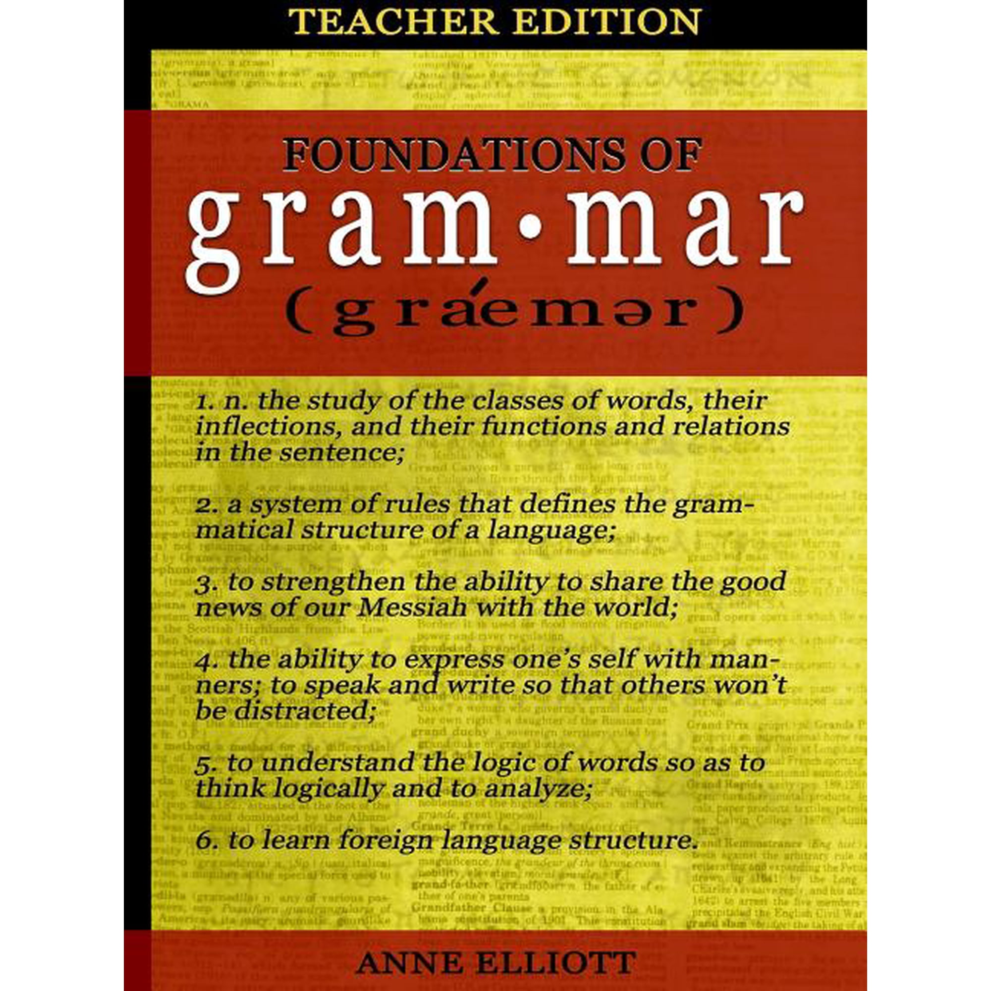 Foundations of Grammar: Teacher s Guide (Paperback)