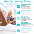 thumbnail image 2 of Xtra-Comfort Bed Wedge Pillow – Folding Memory Foam Incline Cushion for Back, Legs & Neck Support – Adjustable Triangle Pillow for Sleeping, Reading & Elevation – Washable Cover, White, 2 of 9