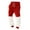 Red, variant on Men’s Plush Fleece Jogger Pants with Drawstring Waist and Faux Fur Patchwork Casual Relaxed Fit Sweatpants/Soft Trousers
