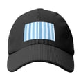 thumbnail image 4 of Baseball Cap Bent Eaves Design 6 Piece Cap Body Breathable Not Hot Plastic Cap Drag For Daily Travel Vacation Light Blue Stripe_2 Black, 4 of 8
