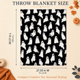 thumbnail image 5 of Halloween Flannel Throw Blanket,Soft Warm Decorative Cover Blanket,Stylish Sofa Couch Accessory for Bedroom Living Room Fall Holiday Indoor Home Party Layout, 5 of 8