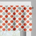 thumbnail image 3 of Ambesonne Fruits Valance Pack of 2, Sketchy Style Apples Motif, 54"X12", Pale Grey Teal Scarlet, 3 of 5