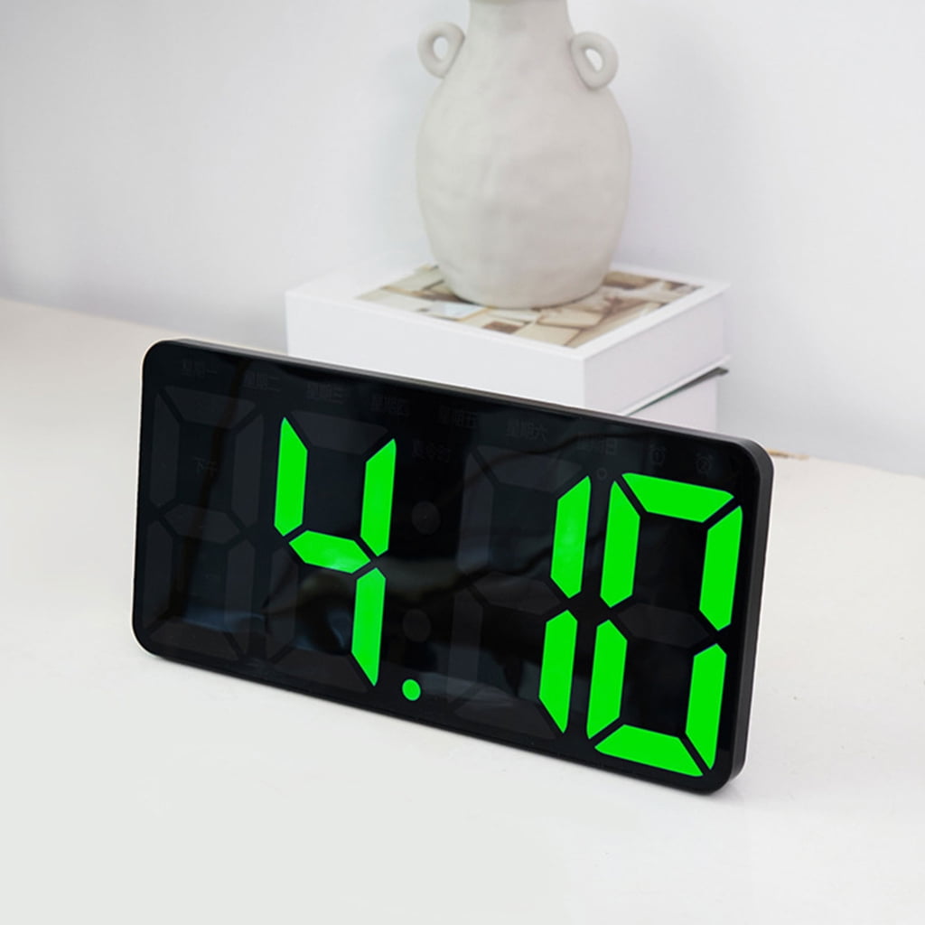 WINDLAND Large LED Digital Wall Clock with Countdown Timer, Calendar Thermometer Display