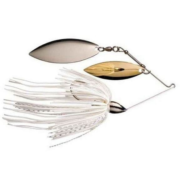 WAR EAGLE MILL Spinnerbait Fishing Lure, White Silver, 3/8 Oz.
