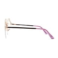 thumbnail image 3 of Womens Rimless Star Shape Hippie Groove Pimp Sunglasses Clear, 3 of 4