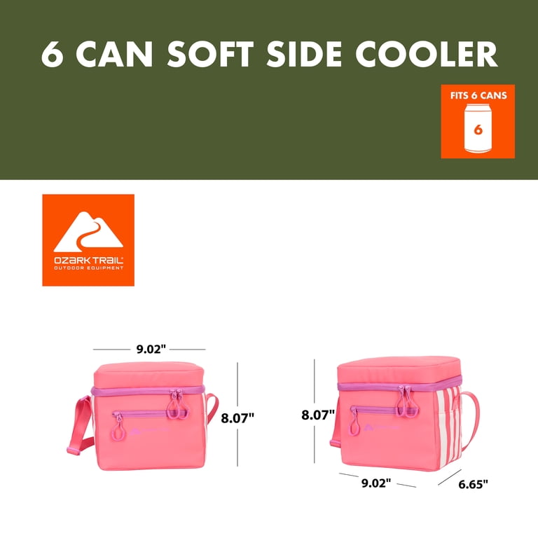 Ozark Trail 6-Can Soft-Side Cooler, Coral photo 8