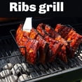 thumbnail image 5 of Non-Stick Stainless Steel Rib Rack for Grilling, Holds 4 Rib Racks for Grilling Grill Racks Silver, 5 of 7