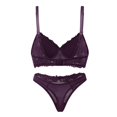 thumbnail image 2 of Coordinado Interior Secret Treasures Talla 32B/CH Encaje Decorativo Morado, 2 of 4