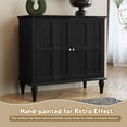 thumbnail image 5 of CBJCBJ 31.4"Mid Century Modern Sideboard Buffet Cabinet ,  Storage Cabinet with Adjustable Shelves, Accent Cabinet for Entryway, Dining Room, Black, 5 of 7