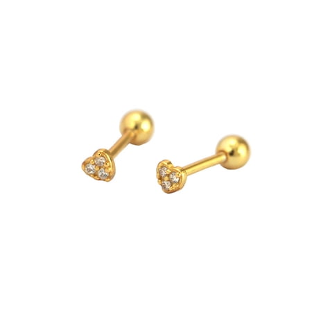 Dainty Tiny Heart Stud Earrings Gold Stud Earrings Minimalist Stud Earrings Cute Stud Earrings Silver Stud Earrings Gifts for Daughter