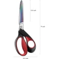 thumbnail image 2 of Industrial Scissors Heavy Duty: Professional Multipurpose Shears Sharp Stainless Steel - Forged Titanium Coated Scissors for Fabric Sewing Carpet Craft Workshop Outdoor Home Office, 2 of 3