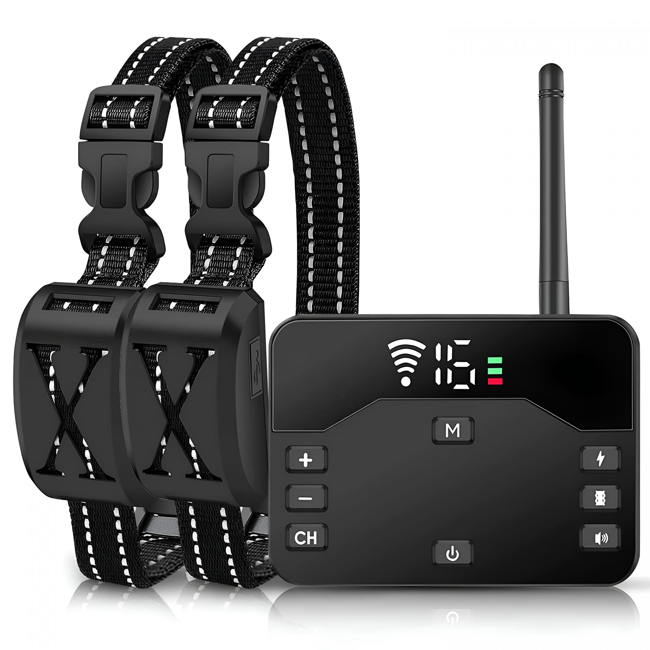 GASTROPOD Wireless Dog Fence for 2 Dogs, Electric Fence for Dogs 2 in 1 Wireless Dog Fence Collar Pet Containment System