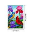 thumbnail image 4 of AMHNF Linen Garden Flag with Birds and Flowers for Spring Summer Home Outdoor Garden Yard Door Decor 12x18 inch, 4 of 5