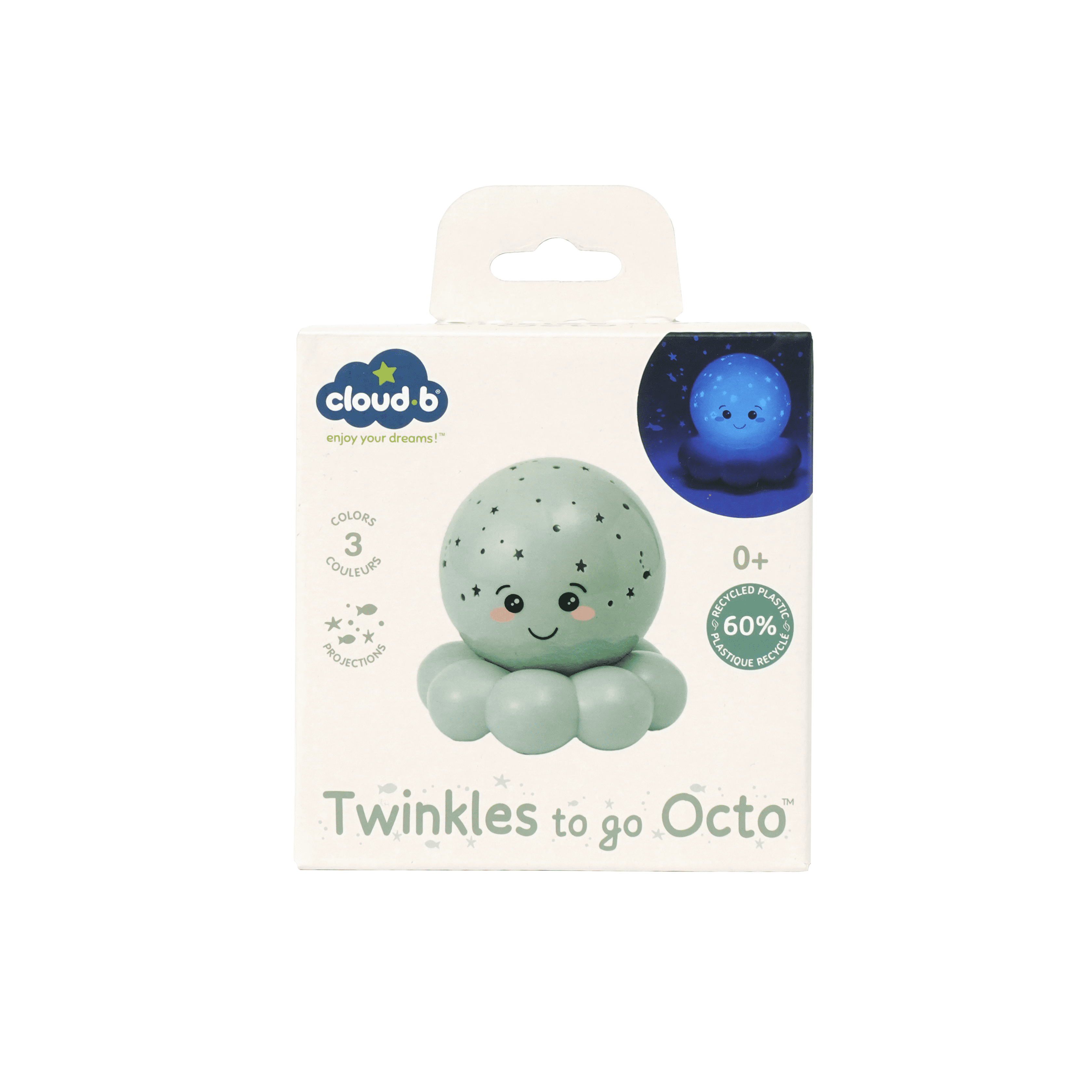 Cloud B Twinkles To Go Octo Projector Nightlight Toy - Green