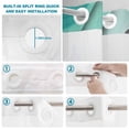 thumbnail image 2 of No Hook Shower Curtain with Built-in Rings - Aqua Green Purple Beach Coastal Washable Waterproof Fabric Bathroom Curtains for Hotel,Rentals, 72 X 78 Inch Long , Abstract Geometric Ocean Waves, 2 of 8