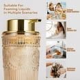 thumbnail image 2 of Gold Foaming Soap Dispenser - 7 Oz Amber Glass Foaming Hand Soap Dispenser for Bathroom & Kitchen, Hand Wash Dispenser with Golden Foam Pump, Refillable Dish Soap Foam Dispenser, 2 of 14