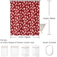 thumbnail image 5 of Winter Shower Curtain Red Christmas Tree Winter Snow Forest Bathroom Decor Pine Tree Bath Curtain Winter Nature Scene Xmas Holiday Hooks Included 72X72IN, 5 of 6