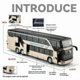 thumbnail image 5 of Funtogether Die-cast Double-Decker Toy Bus, 10.4" Large Alloy Intercity Coach Play Vehicle with Lights and Sounds, Pull-Back Model for Kids, 5 of 8