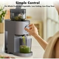 thumbnail image 3 of SiFENE 100W Cold Press Juicer Machines with 5.2" Extra Large Feed Chute For Whole Fruits & Vegetables, Slow Masticating Juicer, Easy to Clean, Gray, 3 of 7
