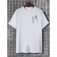 thumbnail image 6 of Classic Dad Graphic Men's T-Shirt - Casual Polyester Blend, Short Sleeve, Round Neck Tee with Father & Youngsters Print - Ideal Gift for Dad, Machine Washable, Fathers Day Gift, 6 of 15