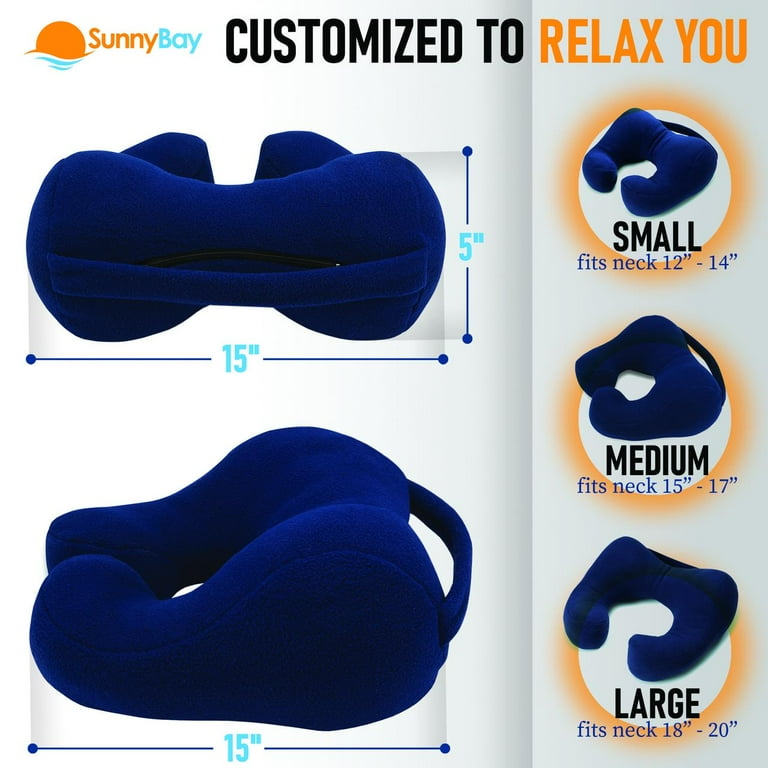 Sunshine Pillows Ergonomic Travel Neck Pillow, Cervical Support