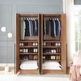 thumbnail image 5 of Lee Wardrobe Closet 3.0 from Engineered Wood in Golden Brown - Set of 2, 5 of 13