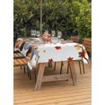 thumbnail image 2 of Outdoor Tablecloth with Umbrella Hole and Zipper, Gnomes Pumpkin Fall Rectangle Table Cloth 52x70 Inch Waterproof Tablecloth, Thanksgiving Branches Maple Leaf Picnic Table Cover for Patio Camping, 2 of 7