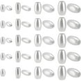 thumbnail image 1 of 30 cuentas de plata de ley 925 de 4 tamaños para hacer joyas, cuentas ovaladas de plata de 3/6/6,5/8 mm, cuentas espaciadoras de barril, cuentas sueltas con dijes ovalados lisos., 1 of 6