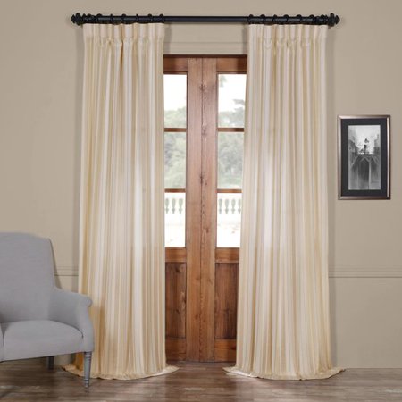Half Price Drapes Cayman Striped Sheer Rod Pocket Single Curtain