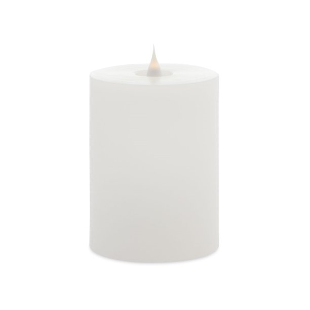 Set of 6 White Battery Operated Simplux LED Wax Flameless Candle with