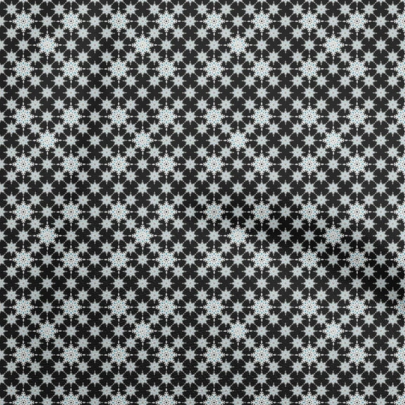 oneOone Polyester Spandex Black Fabric Asian Block Floral Quilting Supplies Print Sewing Fabric By The Yard 56 Inch Wide