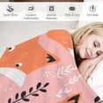thumbnail image 3 of FUMJ Pink Cute Fox Blanket Fox Gifts Throw Blanket for Women Fox Lovers Super Soft Flannal Fox Throw Blanket for Bedding Couch Sofa Home Living Room Decor Christmas Birthday Gifts, 3 of 6