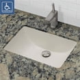 thumbnail image 1 of 21 x 15 in. Rectangular Undermount Vitreous China Bathroom Sink, Ceramic Biscuit, 1 of 1