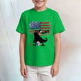 thumbnail image 2 of Gubotare Fourth of July Shirt Toddler Boy Shirt Toddler Boys Girls Funny Letter Print T-Shirt Summer Short Sleeve Top T-Shirt (Green,Size 13-14 Years), 2 of 4