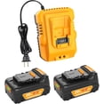 thumbnail image 1 of 2Pack Replacement for Dewalt 20V 6.0Ah Max Battery with 1 Charger Combo Comaptible with Dewalt DCD DCF DCG Series Cordless Power Tools, 1 of 5