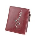 thumbnail image 5 of Pu Women's Mini Wallet Multifunctional Plum Flower Pattern Wallet Zipper Small Wallet Coin Purse, black, 5 of 5