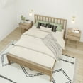 thumbnail image 6 of Scandinavian Full-Size Bed with Slatted Headboard, Blonde, 6 of 9