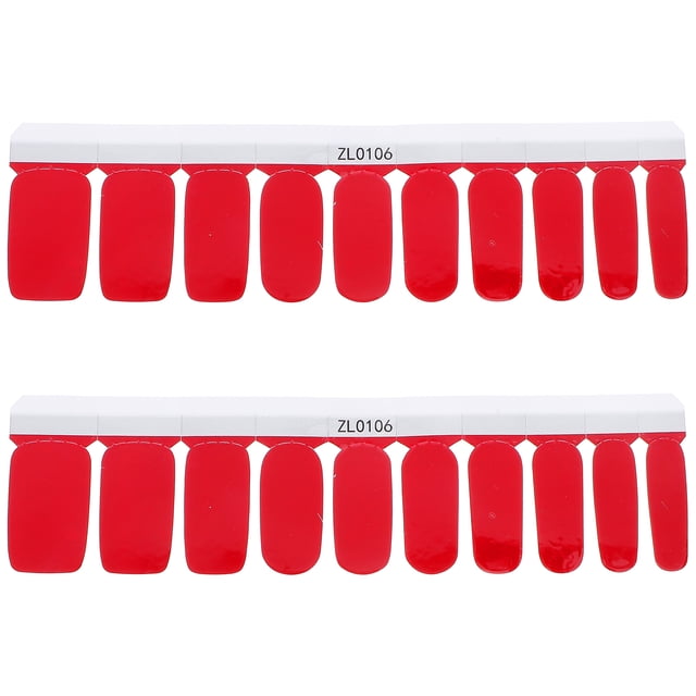 GOOHOCHY 1 hoja / 20 piezas de color sólido adhesivo para decoración de uñas con encanto calcomanía de uñas decoración DIY accesorio de manicura para mujeres y niñas (rojo)