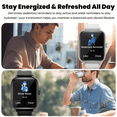 thumbnail image 4 of Smartwatch with a 1.83-inch full-touch display; supports message alerts and phone calls; features sleep tracking and step counting; compatible with iPhone and Android phones, 4 of 9