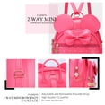 thumbnail image 4 of KL928 Mini mochila linda con lunares y lazo para niñas, mochilas pequeñas, bolso de hombro convertible, bolso para mujer, 4 of 5
